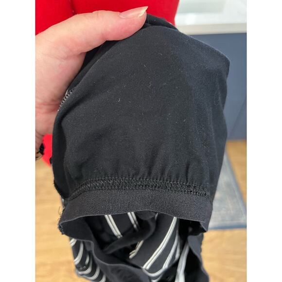 Athleta halter striped midi dress with built-in shelf bra athleisure casual - Picture 8 of 8